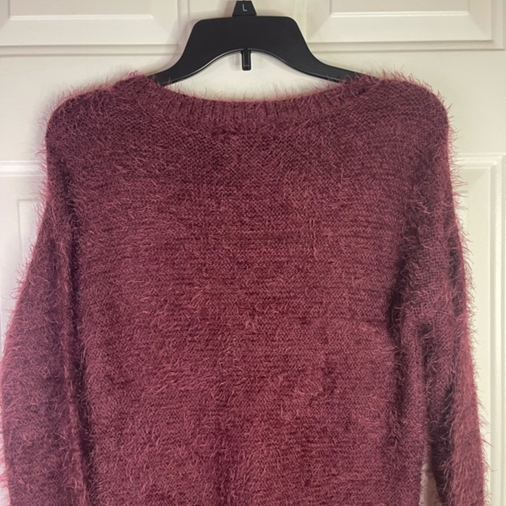Almost famous v neck purple sweater. NWT - Picture 5 of 7